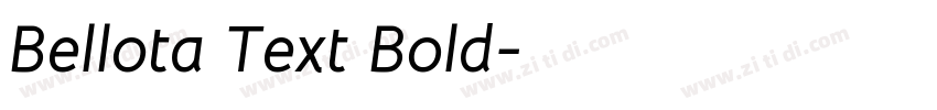 Bellota Text Bold字体转换